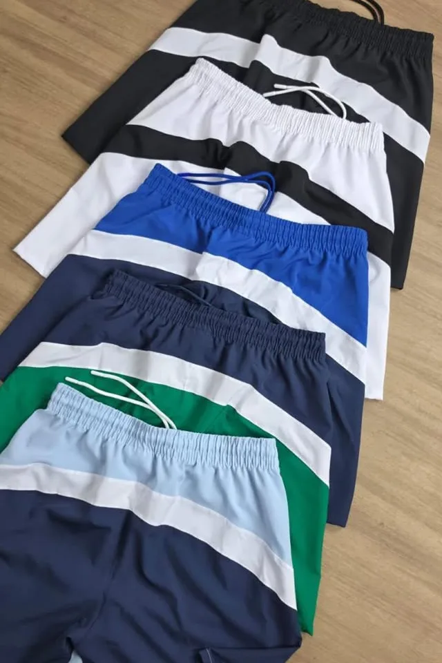 Bermuda Lacoste de tactel listrada