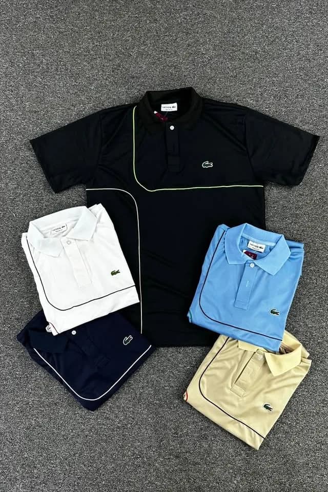 Polo Lacoste lisa em quatro cores